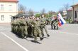 Slvnostn  nstup pri prleitosti odchodu velitea do misie